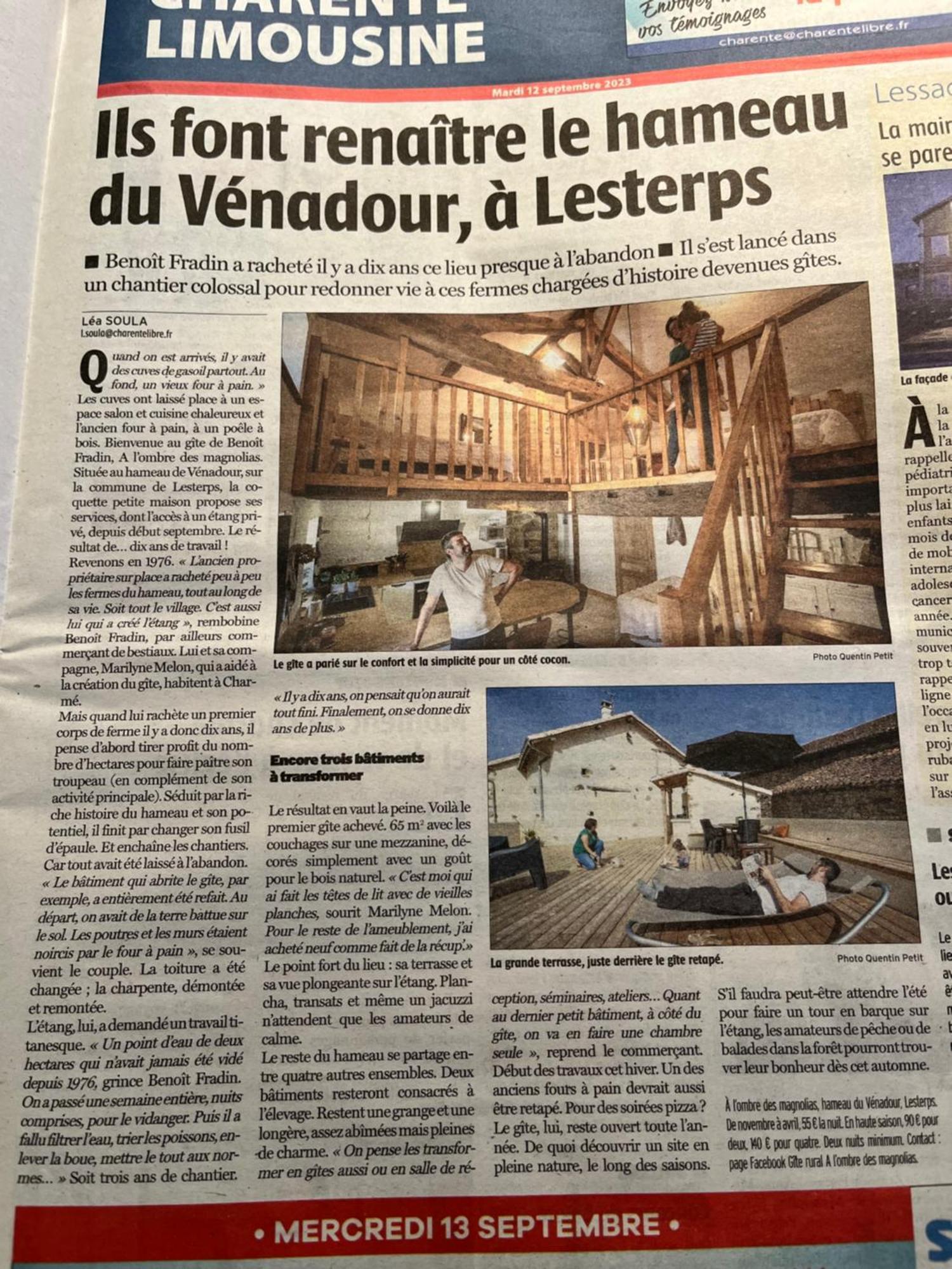 Gite A L'Ombre Des Magnolias Lesterps Dış mekan fotoğraf